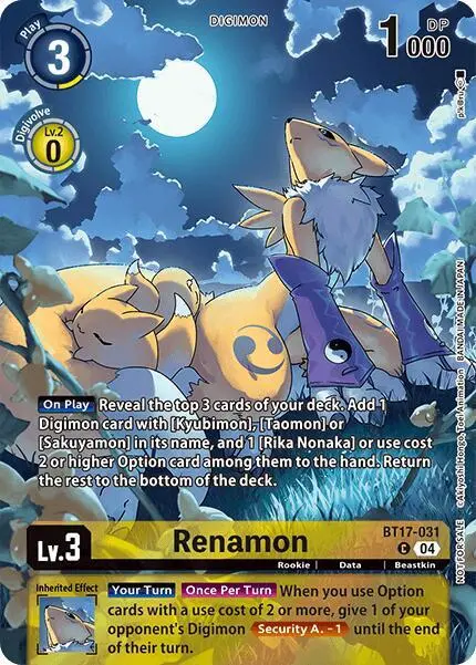 Renamon (Legend Pack 2024 Box Topper) card art