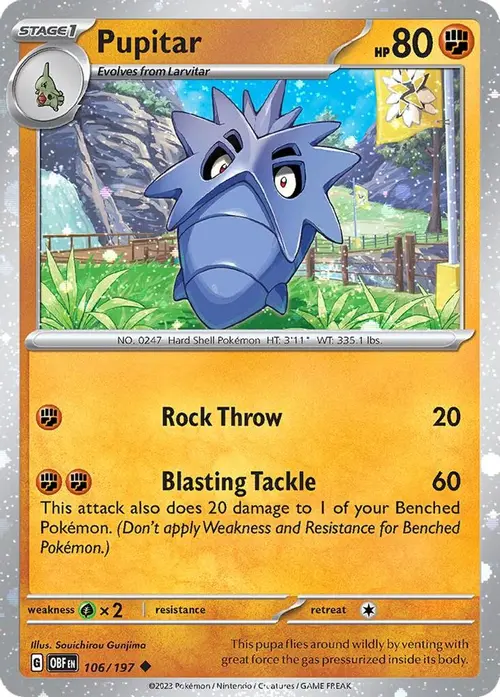 Pupitar - 106/197 (Cosmos Holo) card art