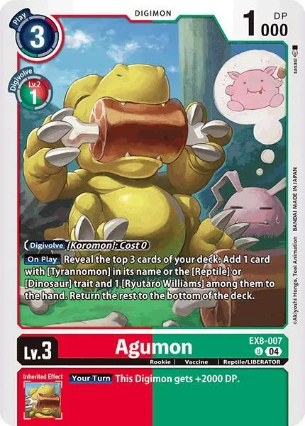 Agumon - EX8-007 card art
