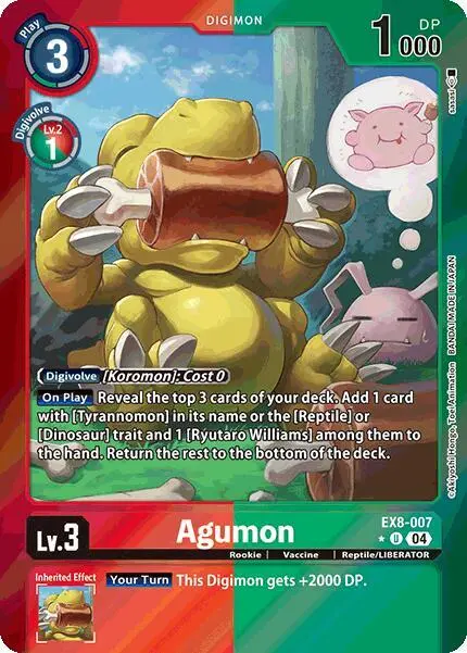 Agumon - EX8-007 (Limited Foil) card art