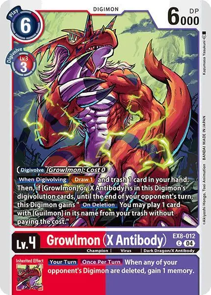 Growlmon (X Antibody) card art