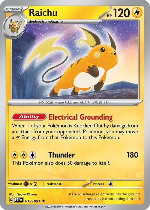 Raichu (Paldean Fates) card art
