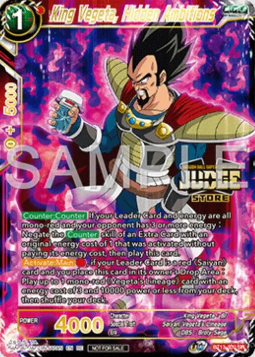 King Vegeta, Hidden Ambitions (Judge Pack Vol.16) (Store) card art