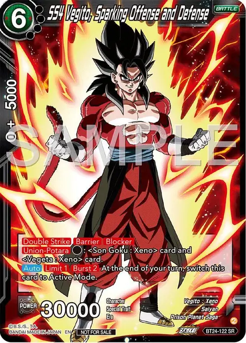 SS4 Vegito, Sparking Offense and Defense (Championship 2024 Finals Pack) card art