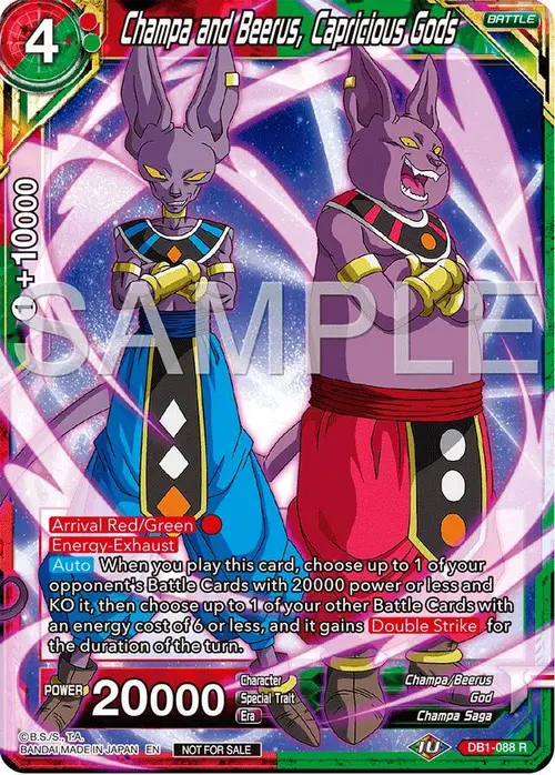 Champa and Beerus, Capricious Gods (Championship 2024 Finals Pack) card art