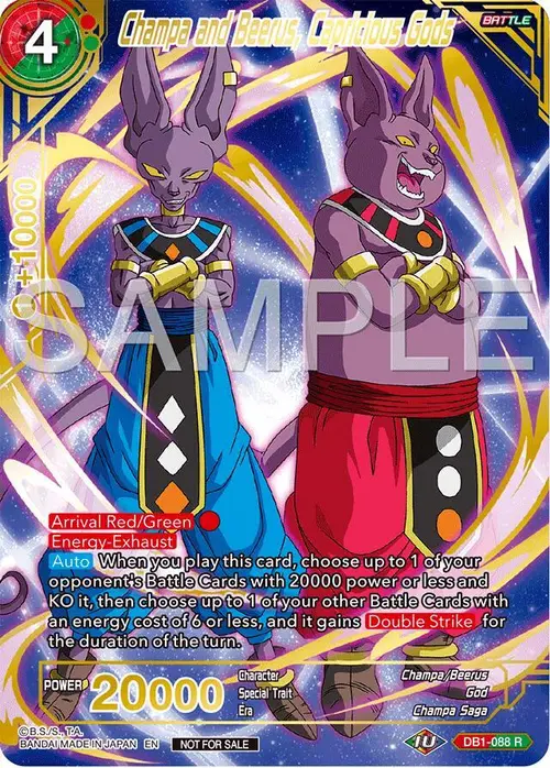 Champa and Beerus, Capricious Gods (Championship 2024 Finals Pack) (Gold Stamped) card art