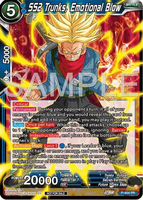 SS2 Trunks, Emotional Blow (Championship 2024 Finals Pack) card art