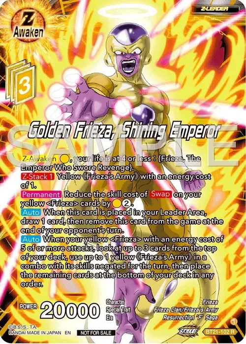 Golden Frieza, Shining Emperor (Championship 2024 Finals Zenkai Pack) card art