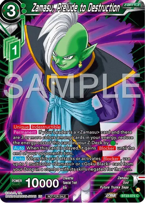 Zamasu, Prelude to Destruction (Championship 2024 Finals Zenkai Pack) card art