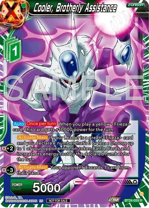 Cooler, Brotherly Assistance (Championship 2024 Finals Zenkai Pack) card art