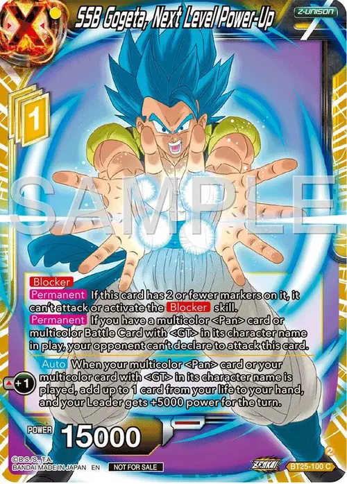 SSB Gogeta, Next Level Power-Up (Championship 2024 Finals Zenkai Pack) card art