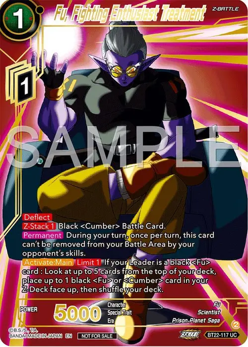 Fu, Fighting Enthusiast Treatment (Championship 2024 Finals Zenkai Pack) (Gold Stamped) card art