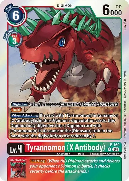 Tyrannomon (X Antibody) (-Chain of Liberation- Upgrade Pack card art