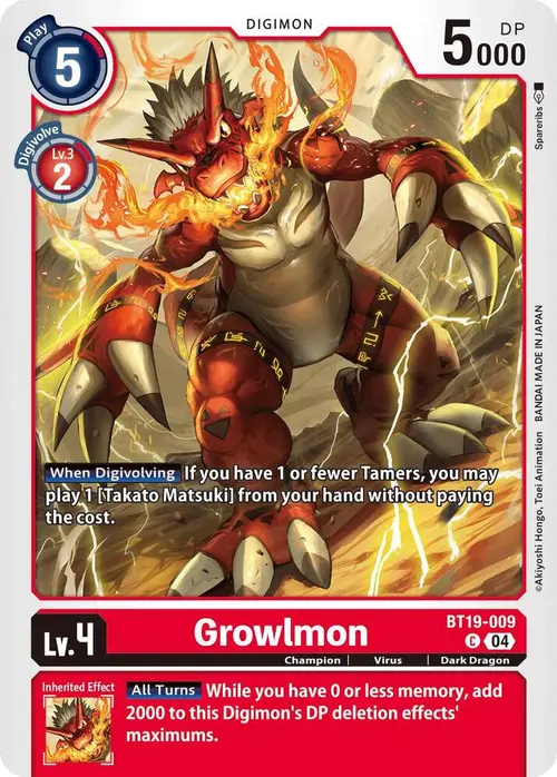 Growlmon card art