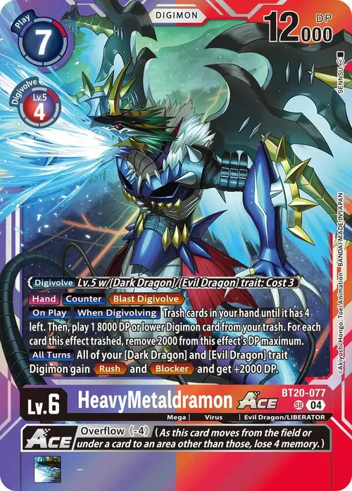 HeavyMetaldramon ACE card art