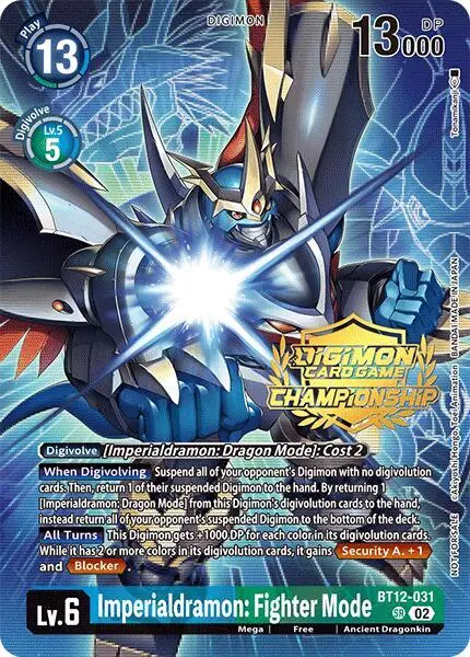 Imperialdramon: Fighter Mode (Championship 2024 Gold Stamp Card Set) card art