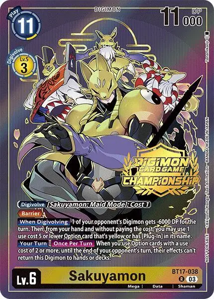 Sakuyamon (Championship 2024 Gold Stamp Card Set) card art