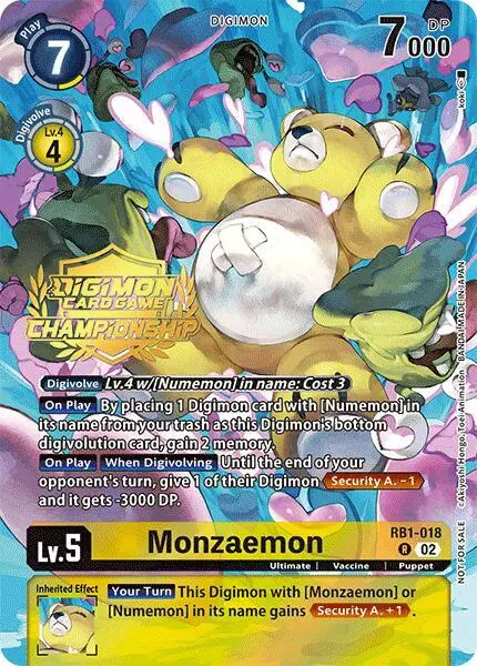 Monzaemon (Championship 2024 Tamers Pack) card art