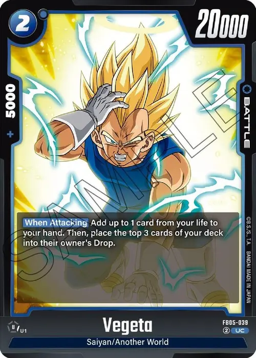 Vegeta card art