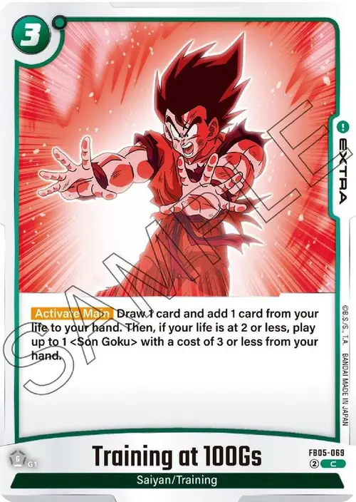 Training at 100Gs card art