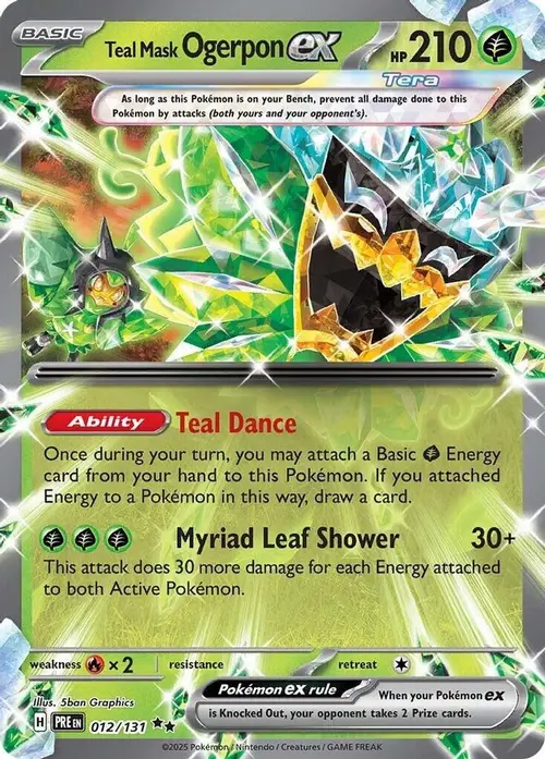 Teal Mask Ogerpon ex - 012/131 card art