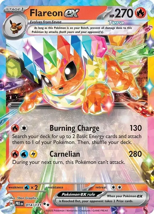 Flareon ex - 014/131 card art