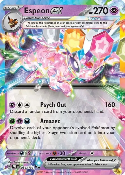 Espeon ex - 034/131 card art