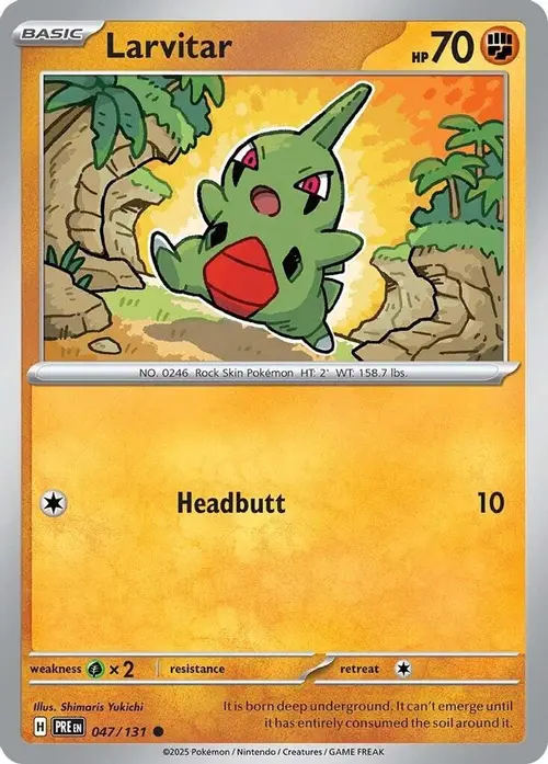 Larvitar card art
