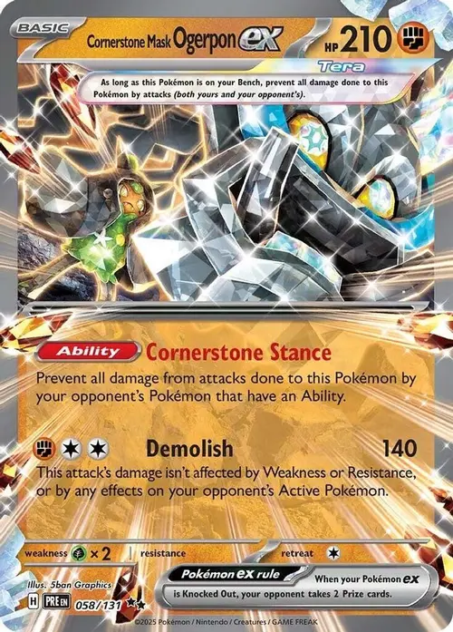 Cornerstone Mask Ogerpon ex - 058/131 card art