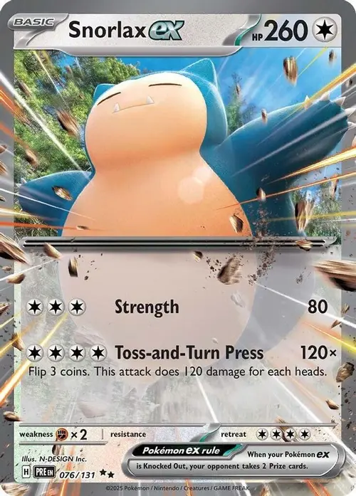 Snorlax ex card art
