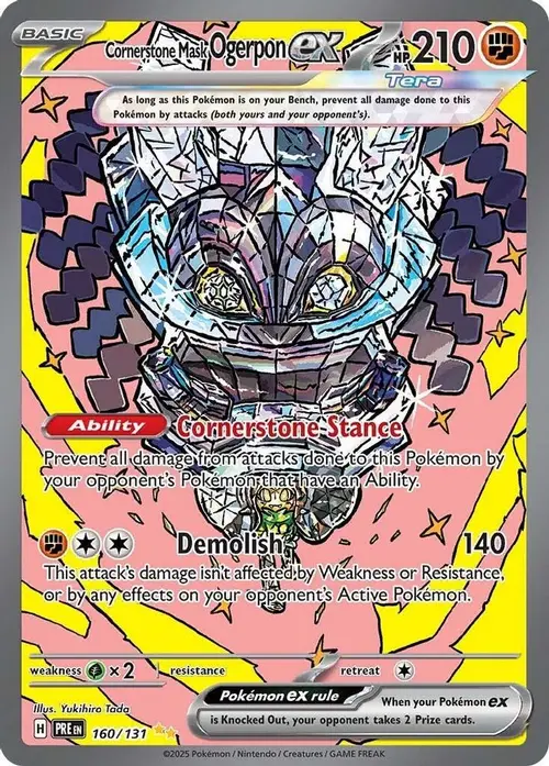 Cornerstone Mask Ogerpon ex - 160/131 card art