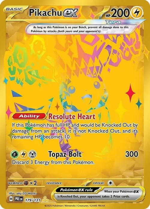 Pikachu ex - 179/131 card art