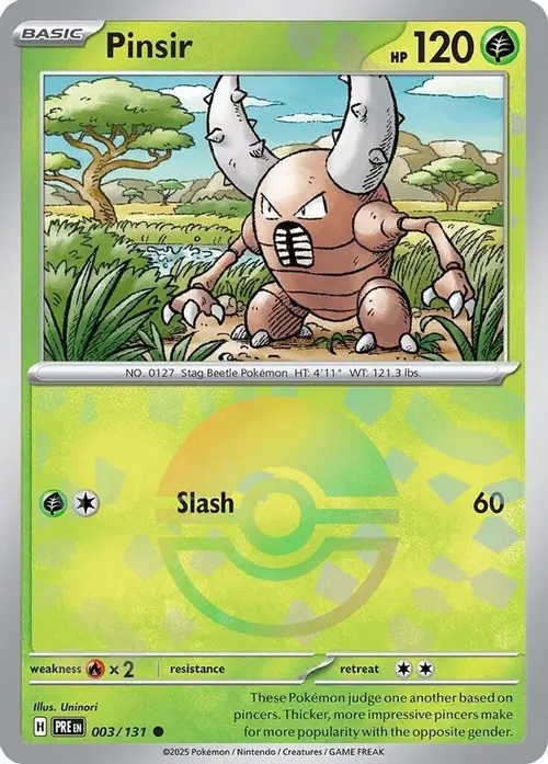 Pinsir (Poke Ball Pattern) card art