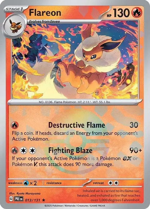 Flareon (Poke Ball Pattern) card art