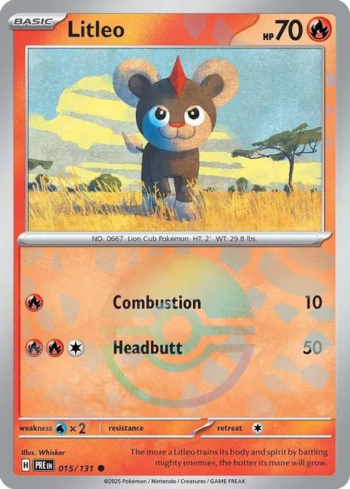 Litleo (Poke Ball Pattern) card art