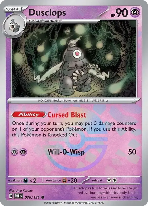 Dusclops (Poke Ball Pattern) card art