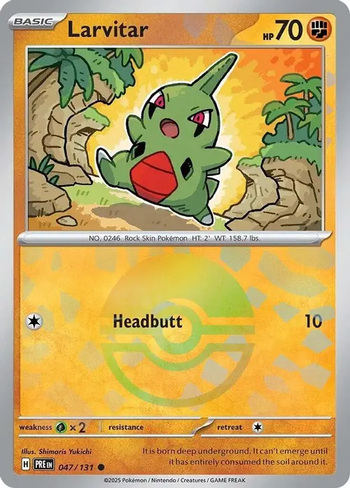 Larvitar (Poke Ball Pattern) card art