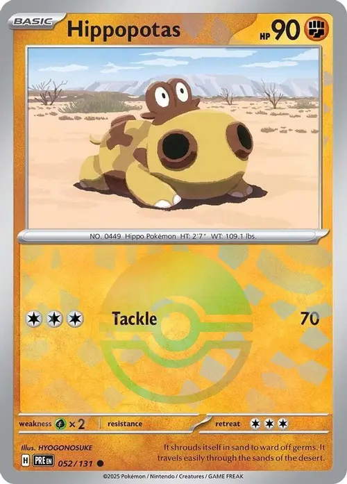 Hippopotas (Poke Ball Pattern) card art