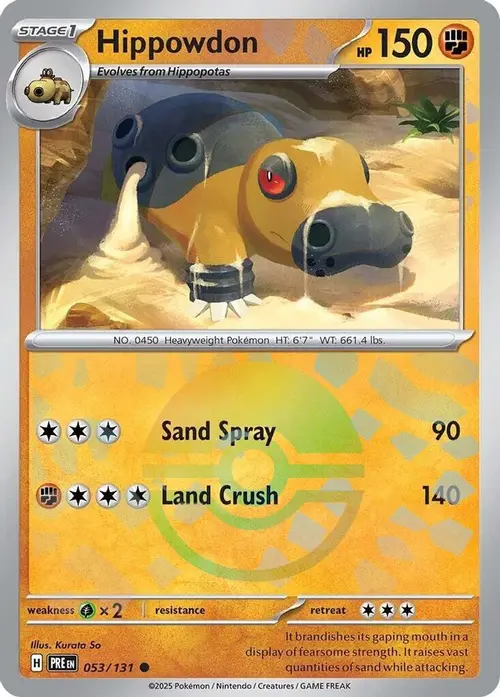 Hippowdon (Poke Ball Pattern) card art