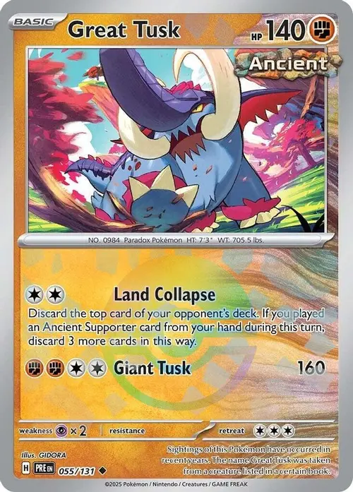 Great Tusk (Poke Ball Pattern) card art