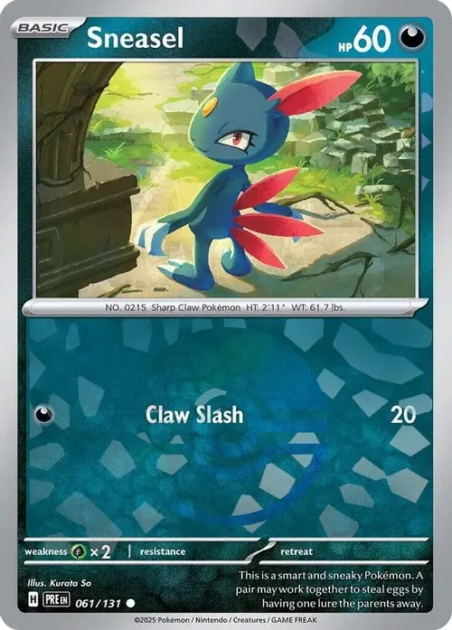 Sneasel (Poke Ball Pattern) card art