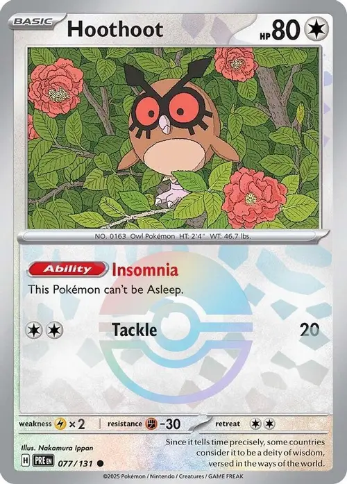 Hoothoot (Poke Ball Pattern) card art