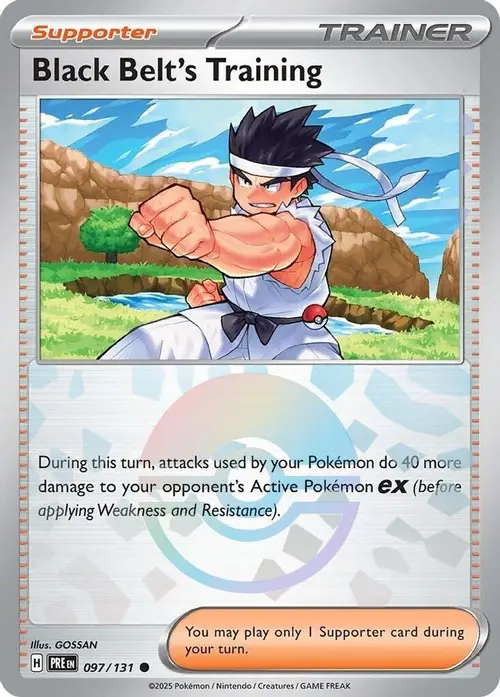 Black Belt's Training - 097/131 (Poke Ball Pattern) card art