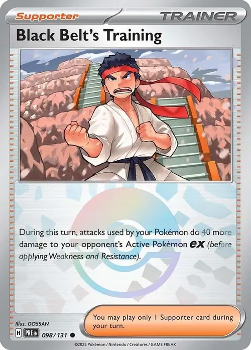 Black Belt's Training - 098/131 (Poke Ball Pattern) card art