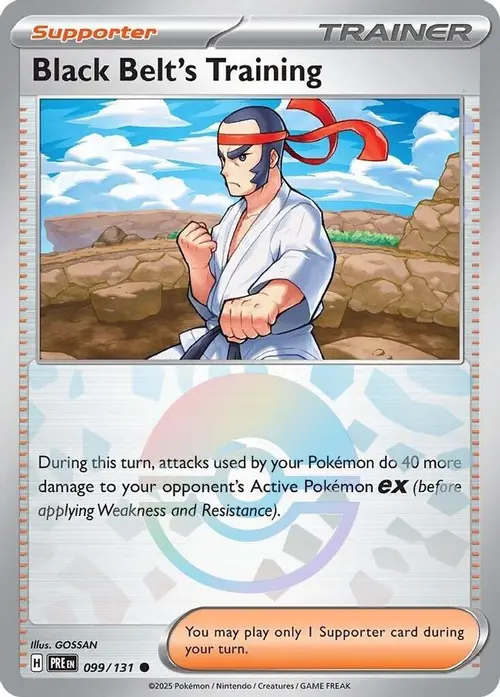 Black Belt's Training - 099/131 (Poke Ball Pattern) card art