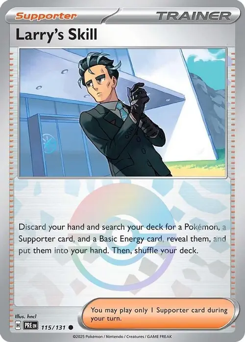 Larry's Skill - 115/131 (Poke Ball Pattern) card art