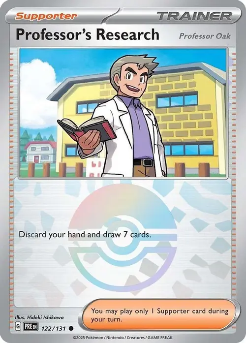 Professor's Research [Professor Oak] (Poke Ball Pattern) card art