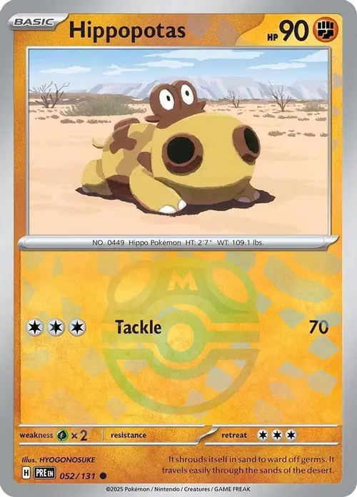 Hippopotas (Master Ball Pattern) card art