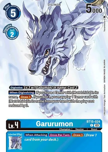 Garurumon (Omnimon Binder Set) card art
