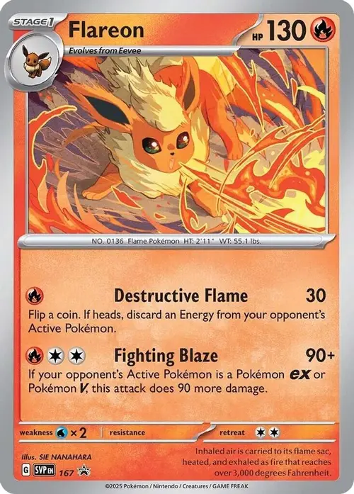 Flareon - 167 (Cosmos Holo) card art